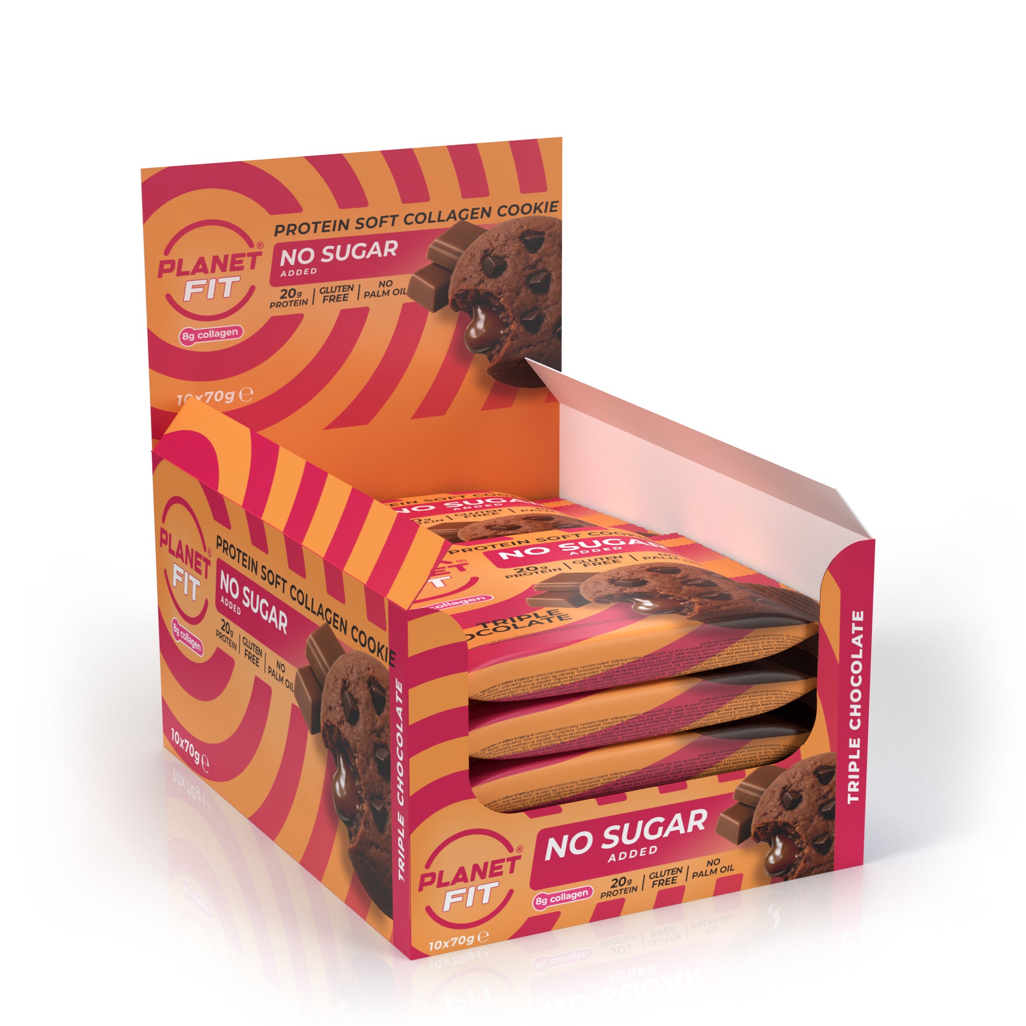 Cookie Protein Triple Chocolate with Collagen 10x70g